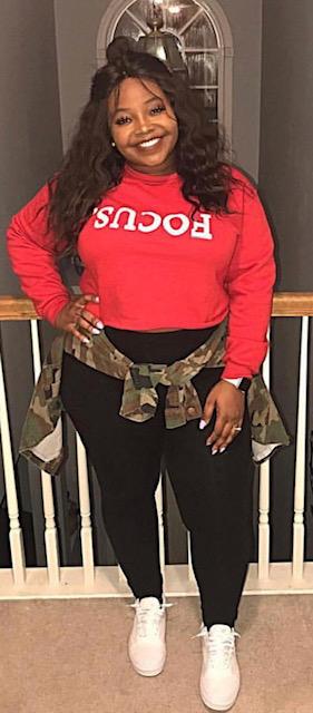 Elevate & Focus. Crewneck sweatshirt (Red)
