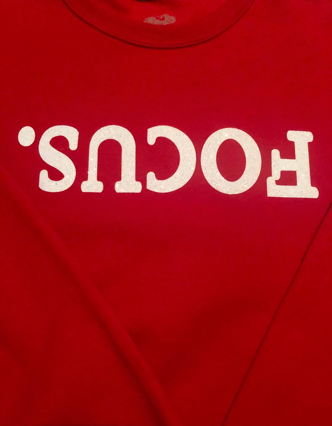 Elevate & Focus. Crewneck sweatshirt (Red)
