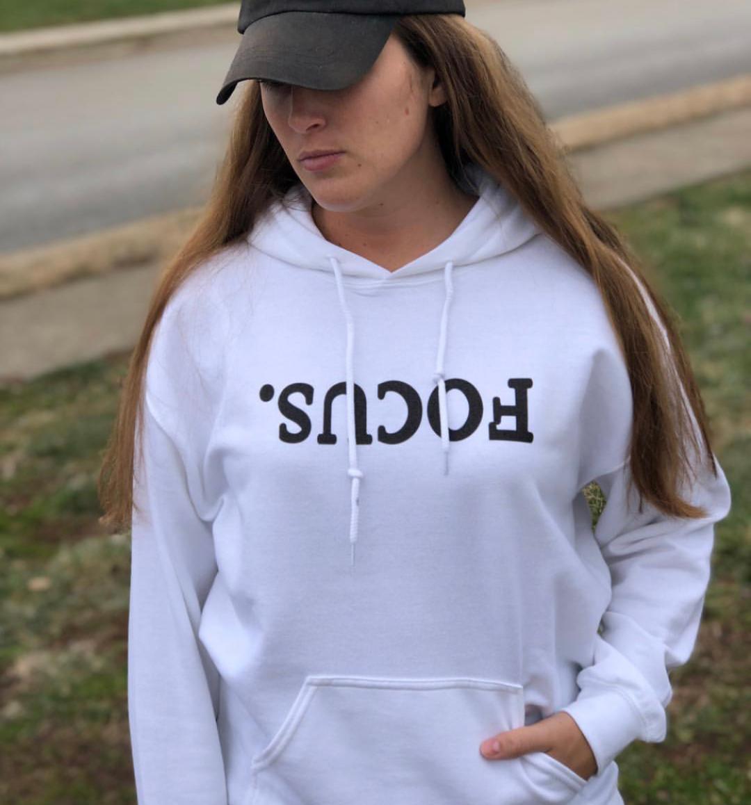 Encrusted Elevate & Focus. Hoodie